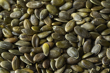 Obraz premium Pumpkin seeds texture background.