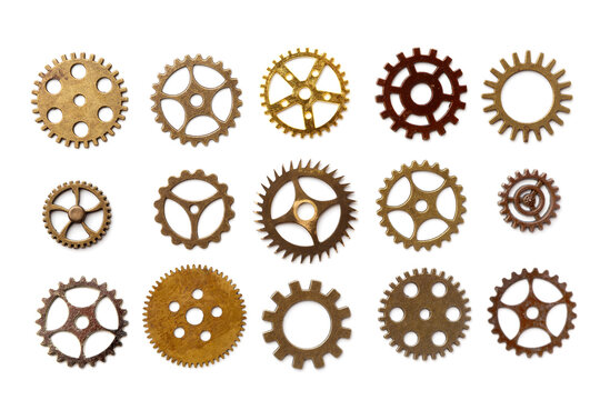 set of gears, isolated on a white background