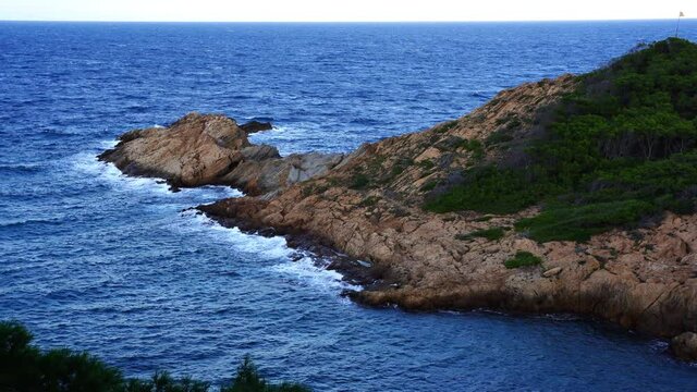 view of the coast of Sa Tuna in Begur, Emporda, Catalonia, Spain. Mediterranean sea
