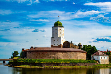 Vyborg Castle.Old Castle in Vyborg.June 2021.