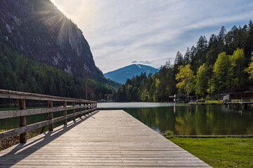 tristacher lake in the mountains