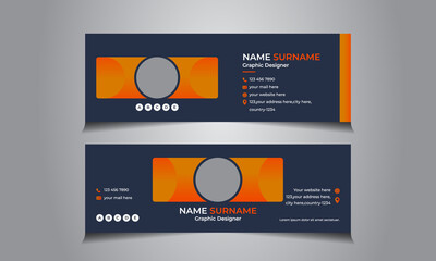 Clean and exclusive minimal email signature for corporate or personal business