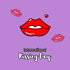 vector illustration for international kissing day