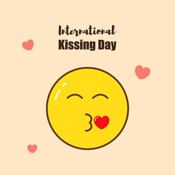 vector illustration for international kissing day