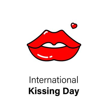vector illustration for international kissing day