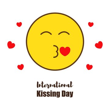vector illustration for international kissing day