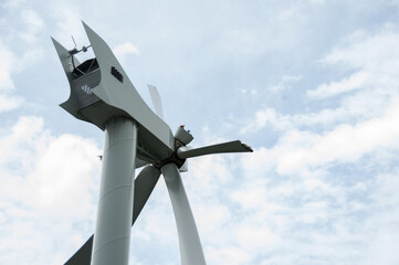broken blades wind power plant