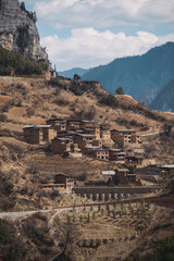 Remote Villages on the Slope of Balagezong Grand Canyon, China