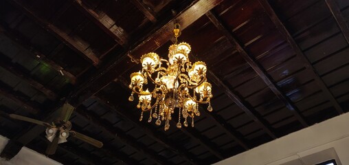 christmas lights in the church