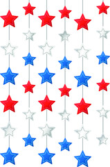4th of July United States national Independence Day celebration banner with blue, red, and white. Stars backgrounds