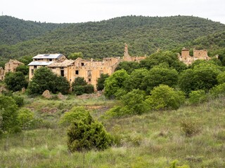 Fototapeta na wymiar Finestras uninhabited village, Aragon, Spain