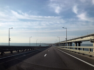 Fototapeta premium train on the bridge