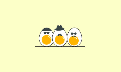 3 eggs icon, graphic design template, vector illustration