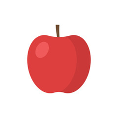 Red apple illustration isolated on white background