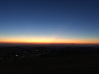 sunset in the mountains
