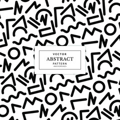 Doodle geometric Seamless Pattern. Abstract seamless patterns with lines.