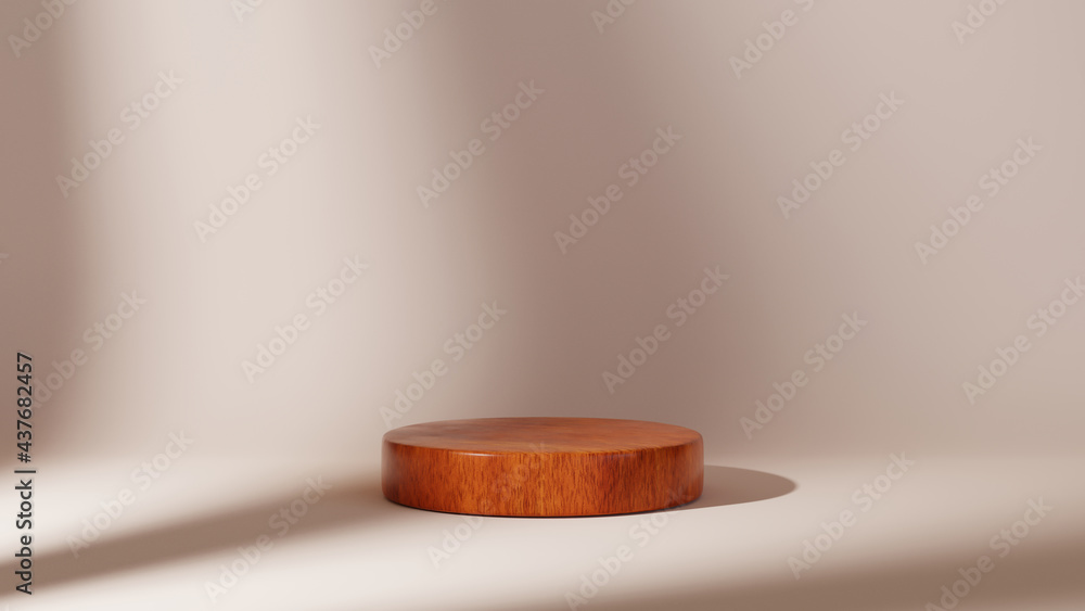 Sticker 3d rendering of abstract background. podium for show product. blank scene showcase mockup with empty