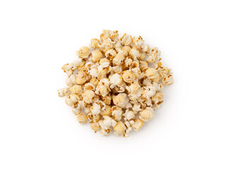 Pop corn on white background