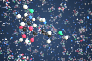 Molecule of selenocysteine, conceptual molecular model. Scientific 3d rendering