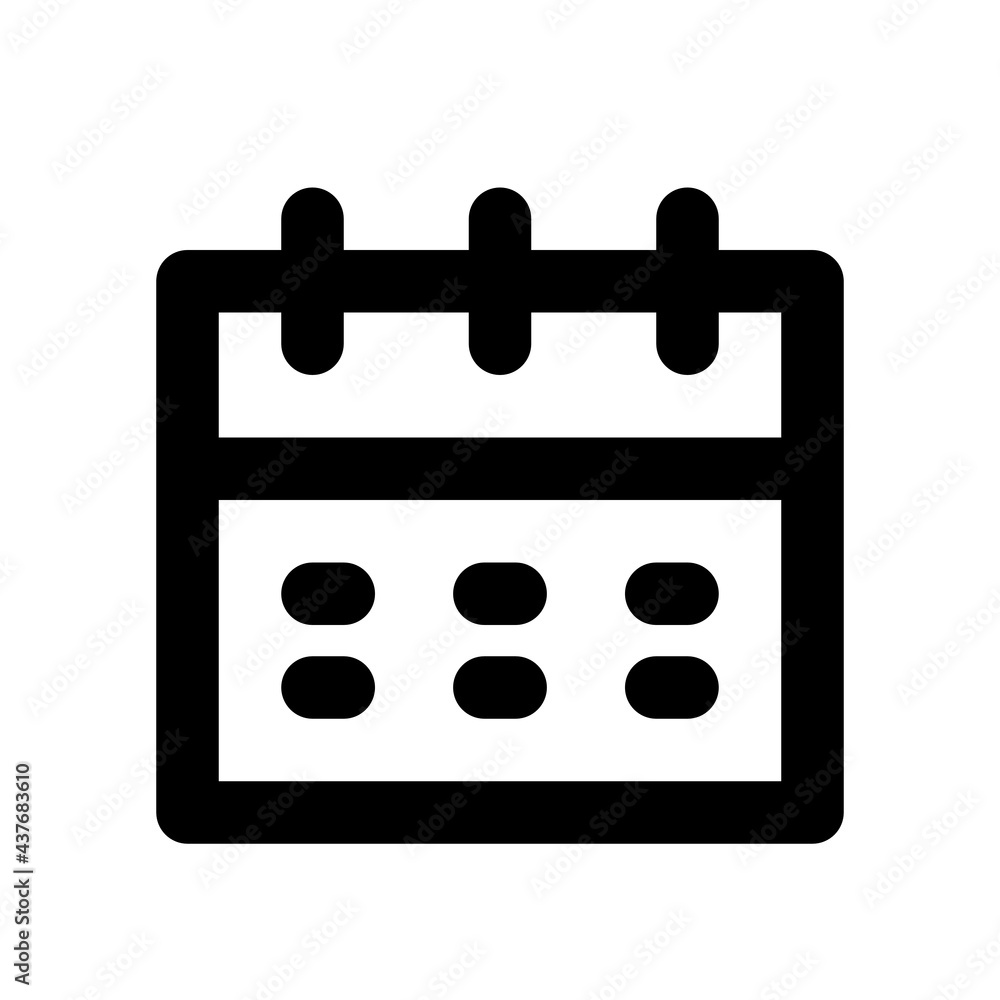 Poster calendar icon in outline style. suitable for applications, mobile applications, websites, advertisem