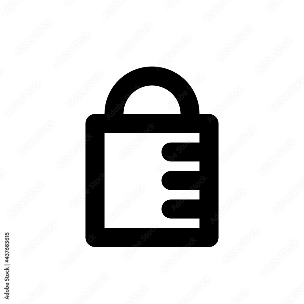 Poster lock icon in outline style. suitable for applications, mobile applications, websites, advertisements