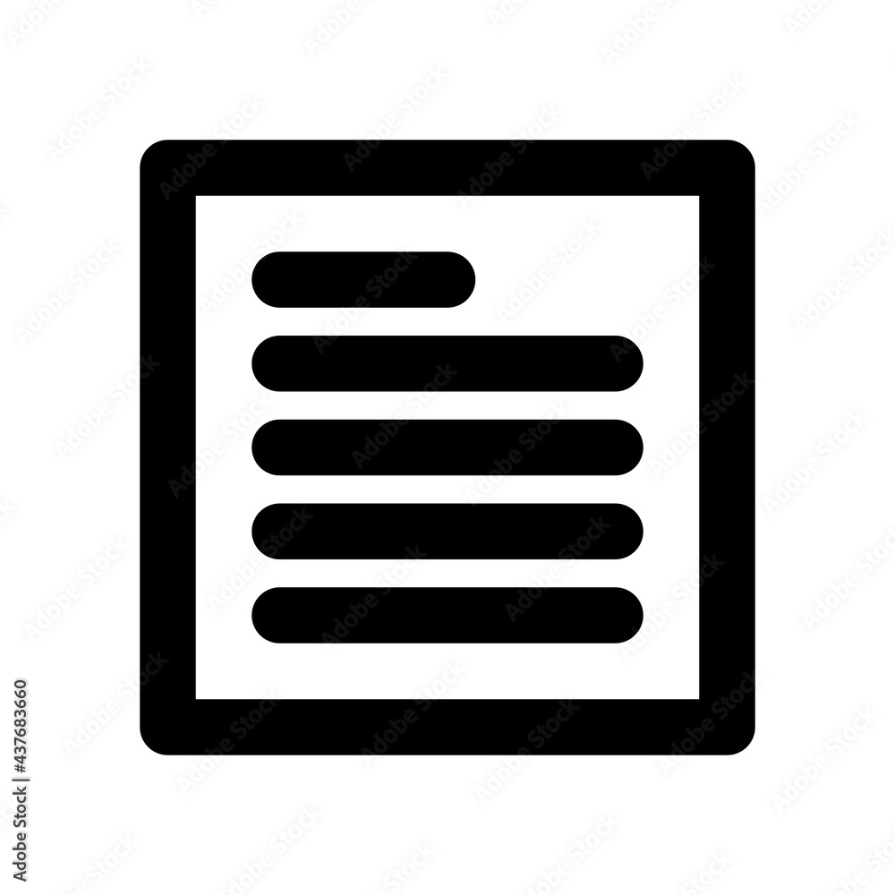 Poster note icon in outline style. suitable for applications, mobile applications, websites, advertisements
