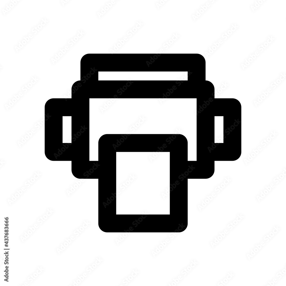 Aufkleber printer icon in outline style. suitable for applications, mobile applications, websites, advertiseme