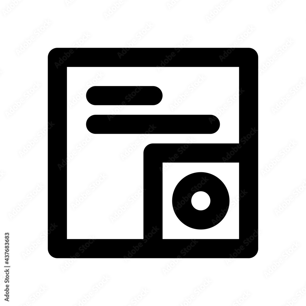 Poster image icon in outline style. suitable for applications, mobile applications, websites, advertisement