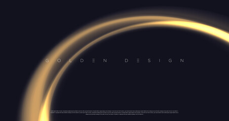 Black premium background with luxury dark golden geometric elements. Rich background for poster, banner, flyer etc. Vector EPS