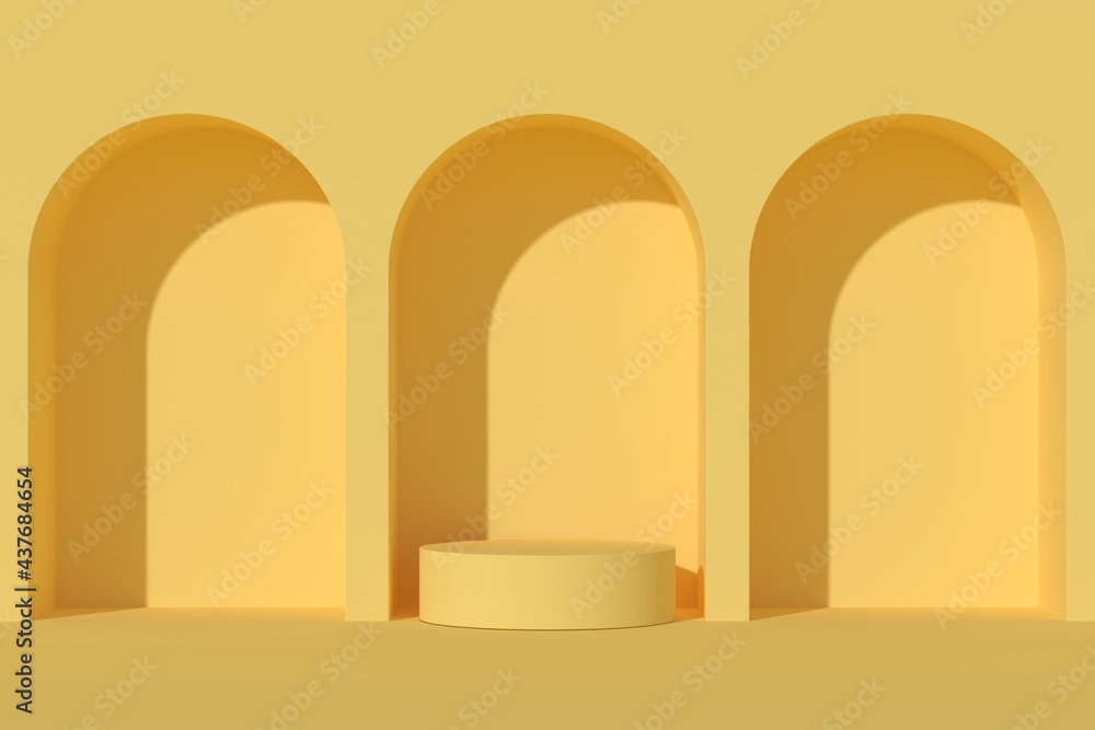 Poster abstract background minimal style for product branding. mock up scene and empty space. 3d render