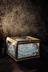 Glass box for wedding rings