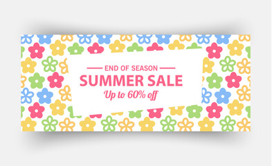 Summer sale banner template, Summer sale bright background for your advertisement