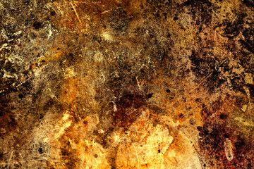 Abstract background image of grunge texture in gold brown tones