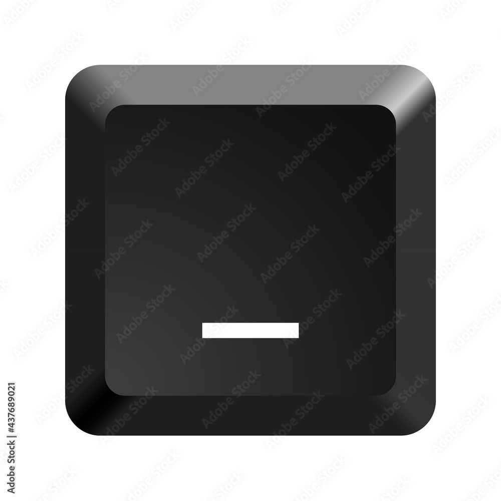 Poster button with symbol underscore. icon vector illustration.