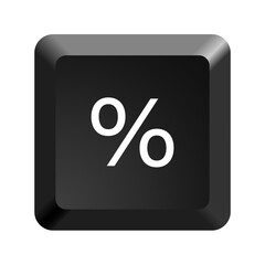 Button with symbol percent. Icon Vector Illustration. 