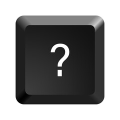 Button with symbol question mark. Icon Vector Illustration. 