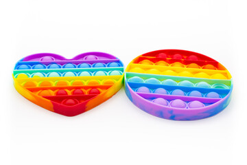Pop it. Toy popit. Colorful toys for stress relief. Anti-stress.