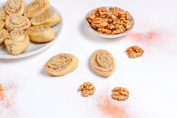 Homemade delicious organic walnut cookies.