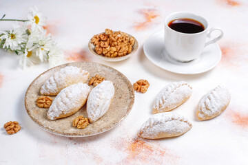 Homemade delicious organic walnut cookies.