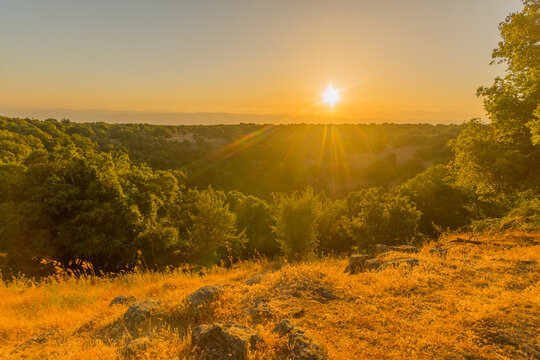 Sunset view of the Big Joba the Golan Heights