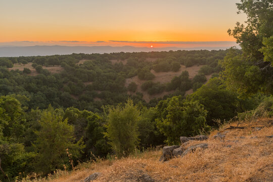 Sunset view of the Big Joba the Golan Heights