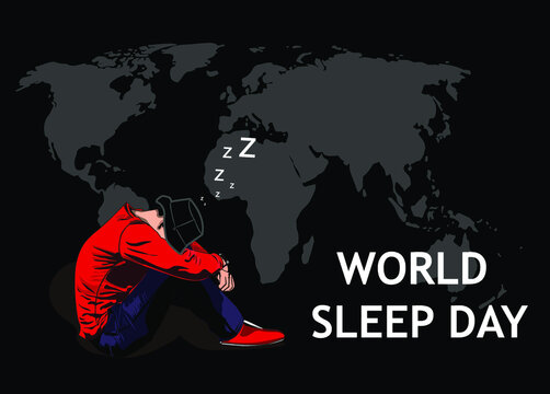 world sleep day vector image