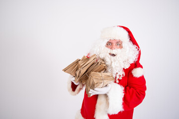 Situations. Funny fat Santa Claus.