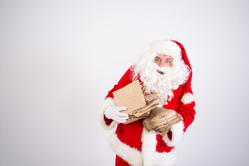 Situations. Funny fat Santa Claus.