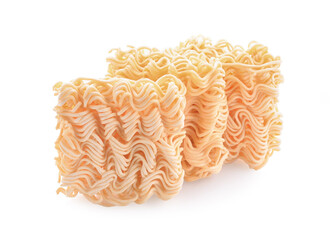 Instant noodles isolated on white background