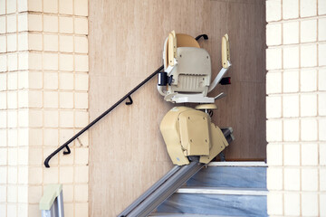 Chair lift for disabled people. Stair elevator