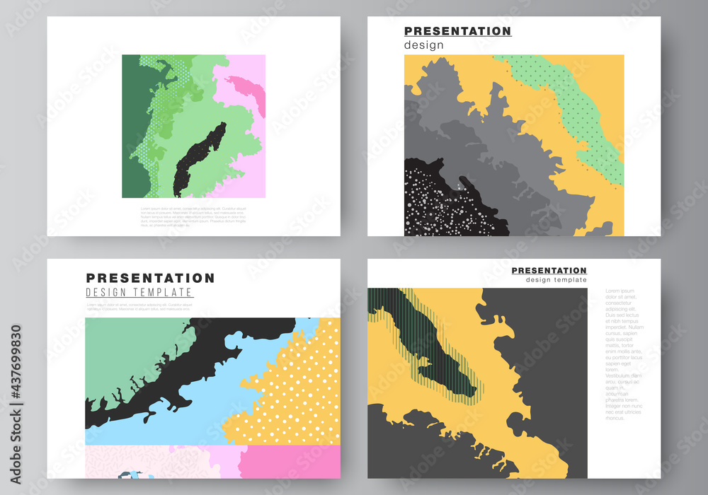 Poster vector layout of the presentation slides design templates, multipurpose template for presentation br