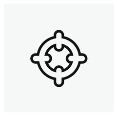 Target vector icon. Editable stroke. Symbol in Line Art Style for Design, Presentation, Website or Apps Elements, Logo. Pixel vector graphics - Vector