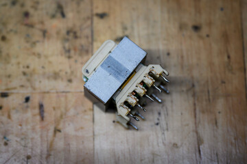 Small power transformer with spikes.