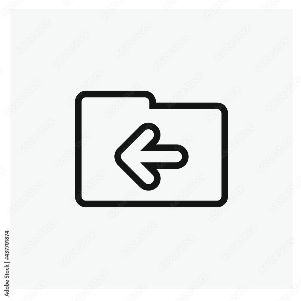 Poster folder vector icon. editable stroke. symbol in line art style for design, presentation, website or a